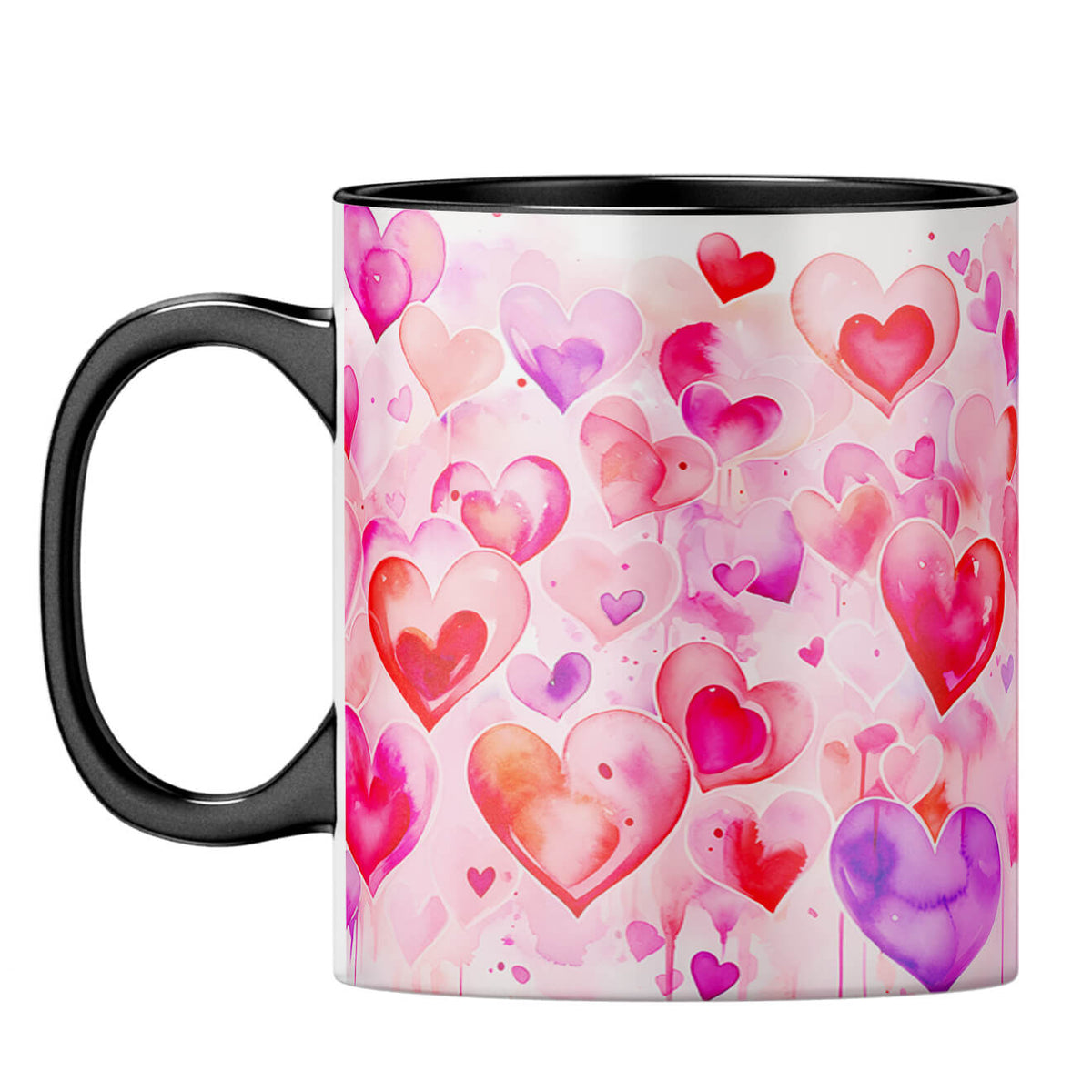 YuBingo Hearts and Hearts Melody Coffee Mug Black