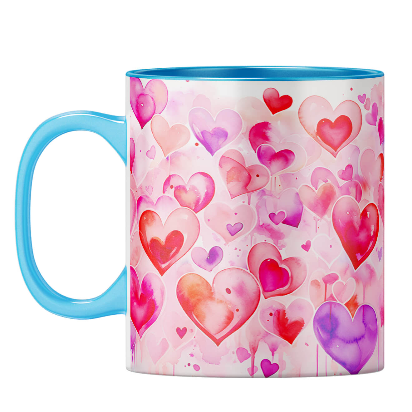 YuBingo Hearts and Hearts Melody Coffee Mug Light Blue