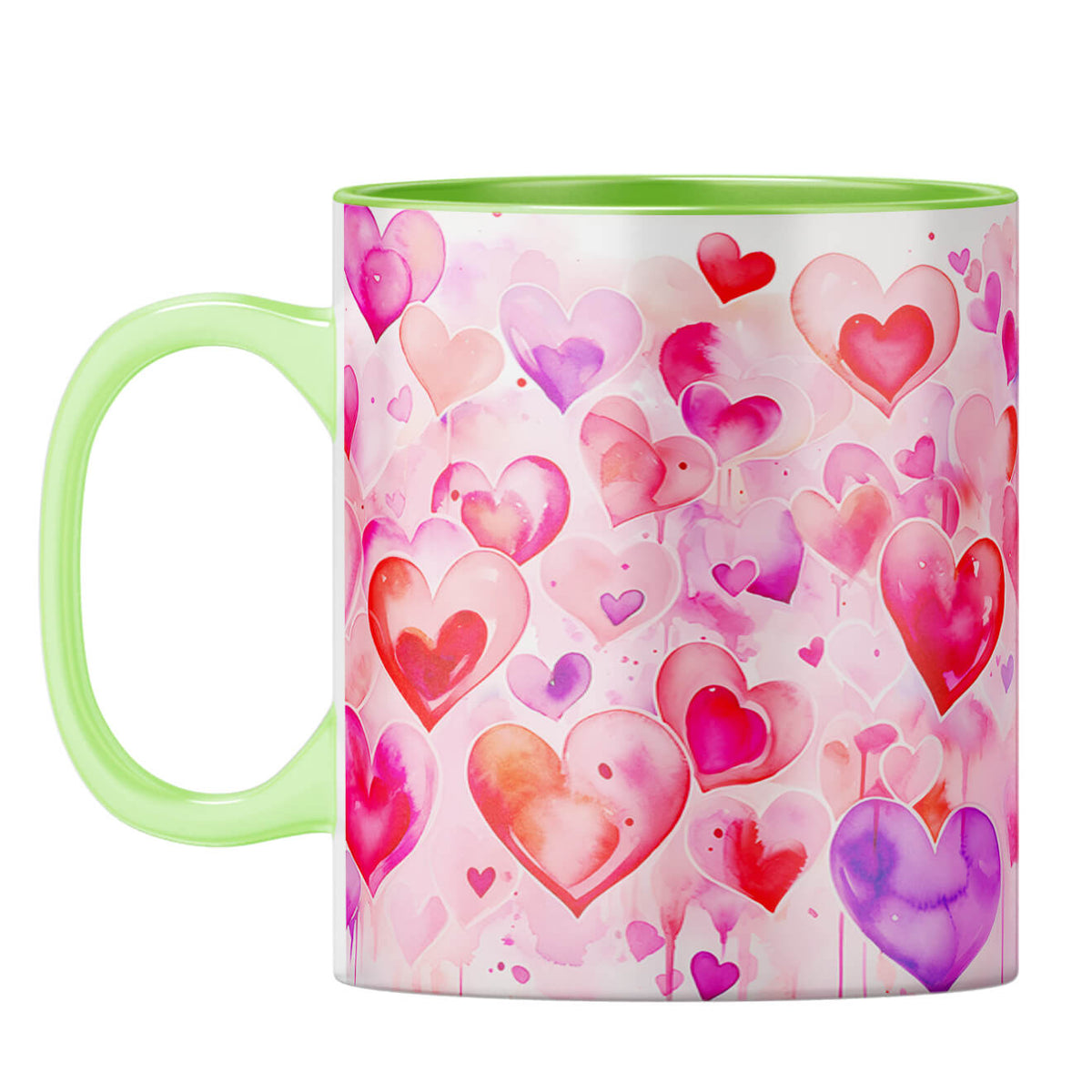 YuBingo Hearts and Hearts Melody Coffee Mug Light Green