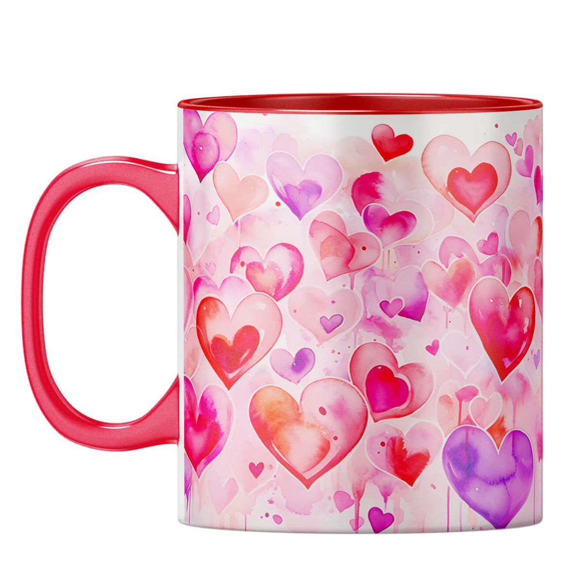 YuBingo Hearts and Hearts Melody Coffee Mug Red