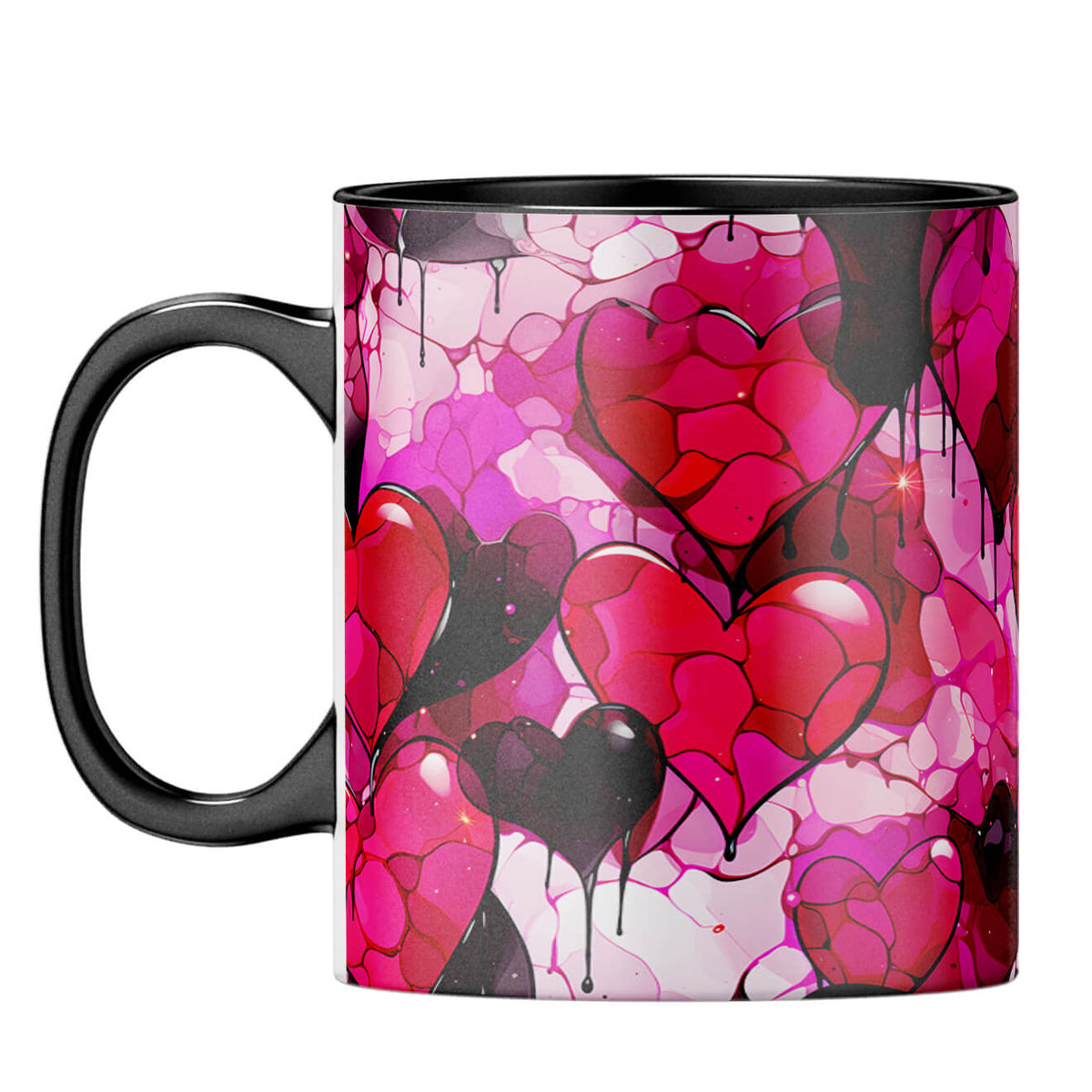 YuBingo Hearts & More Melody Coffee Mug Black