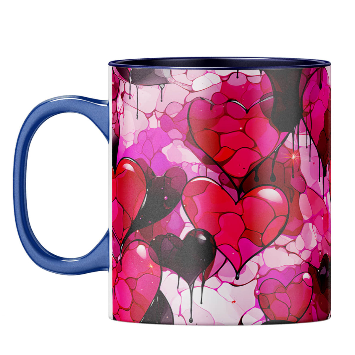 YuBingo Hearts & More Melody Coffee Mug Dark Blue