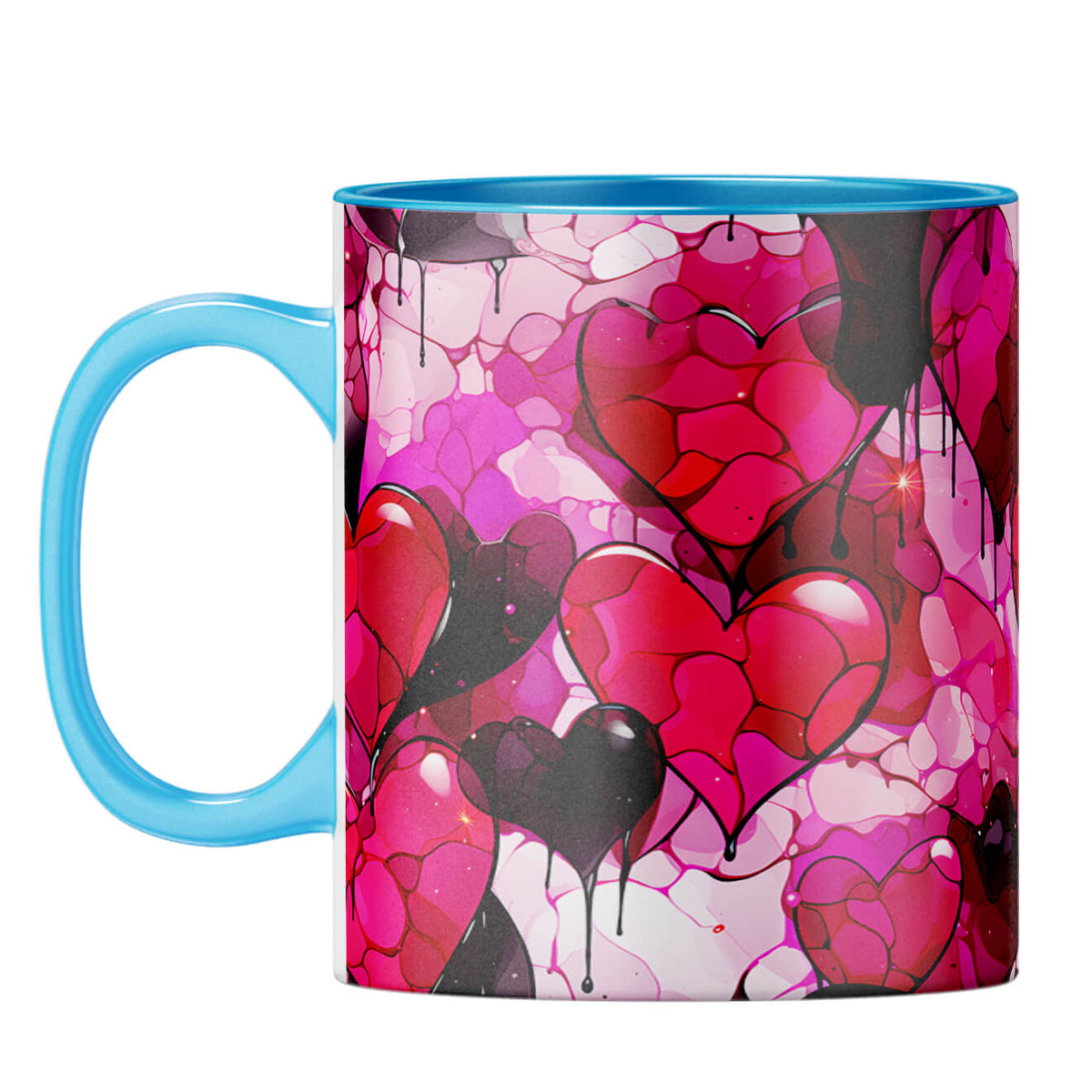 YuBingo Hearts & More Melody Coffee Mug Light Blue