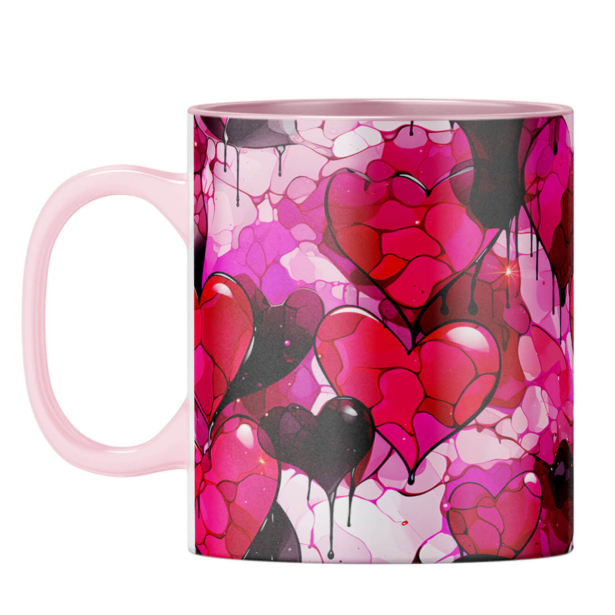 YuBingo Hearts & More Melody Coffee Mug Pink