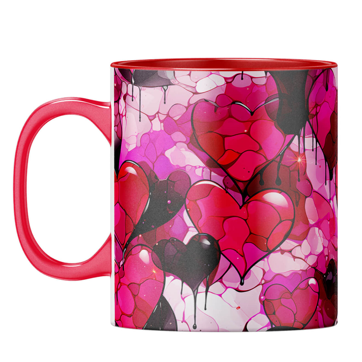 YuBingo Hearts & More Melody Coffee Mug Red