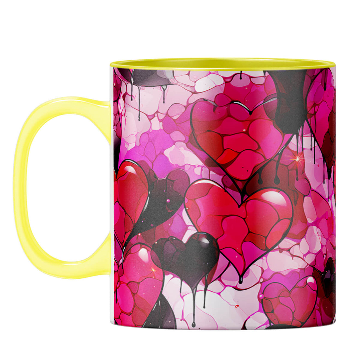 YuBingo Hearts & More Melody Coffee Mug Yellow