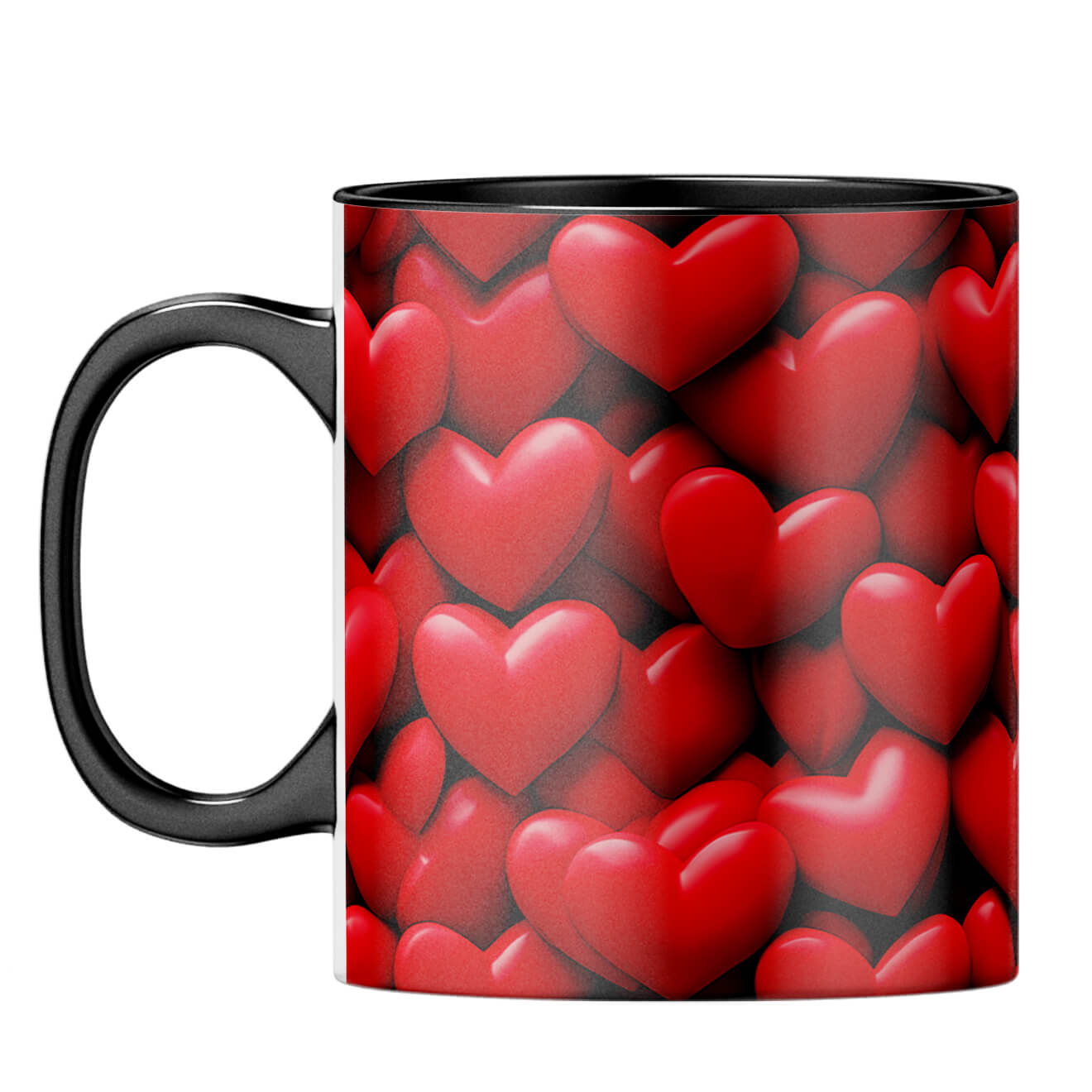 YuBingo Hearts Galore Coffee Mug Black