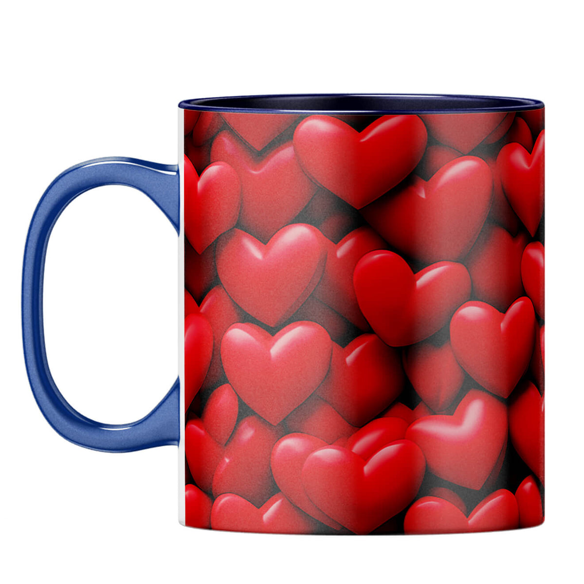 YuBingo Hearts Galore Coffee Mug Dark Blue