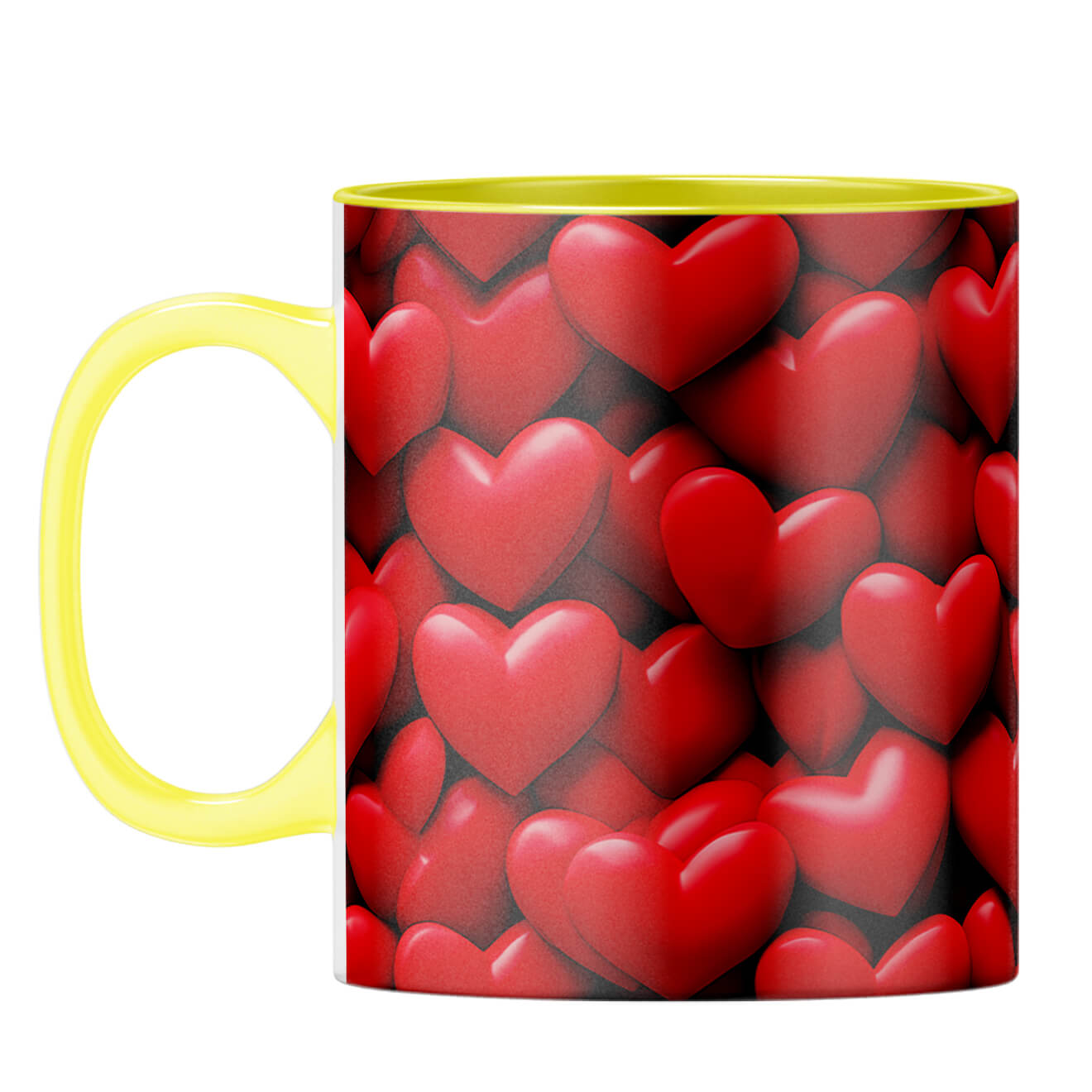 YuBingo Hearts Galore Coffee Mug Yellow