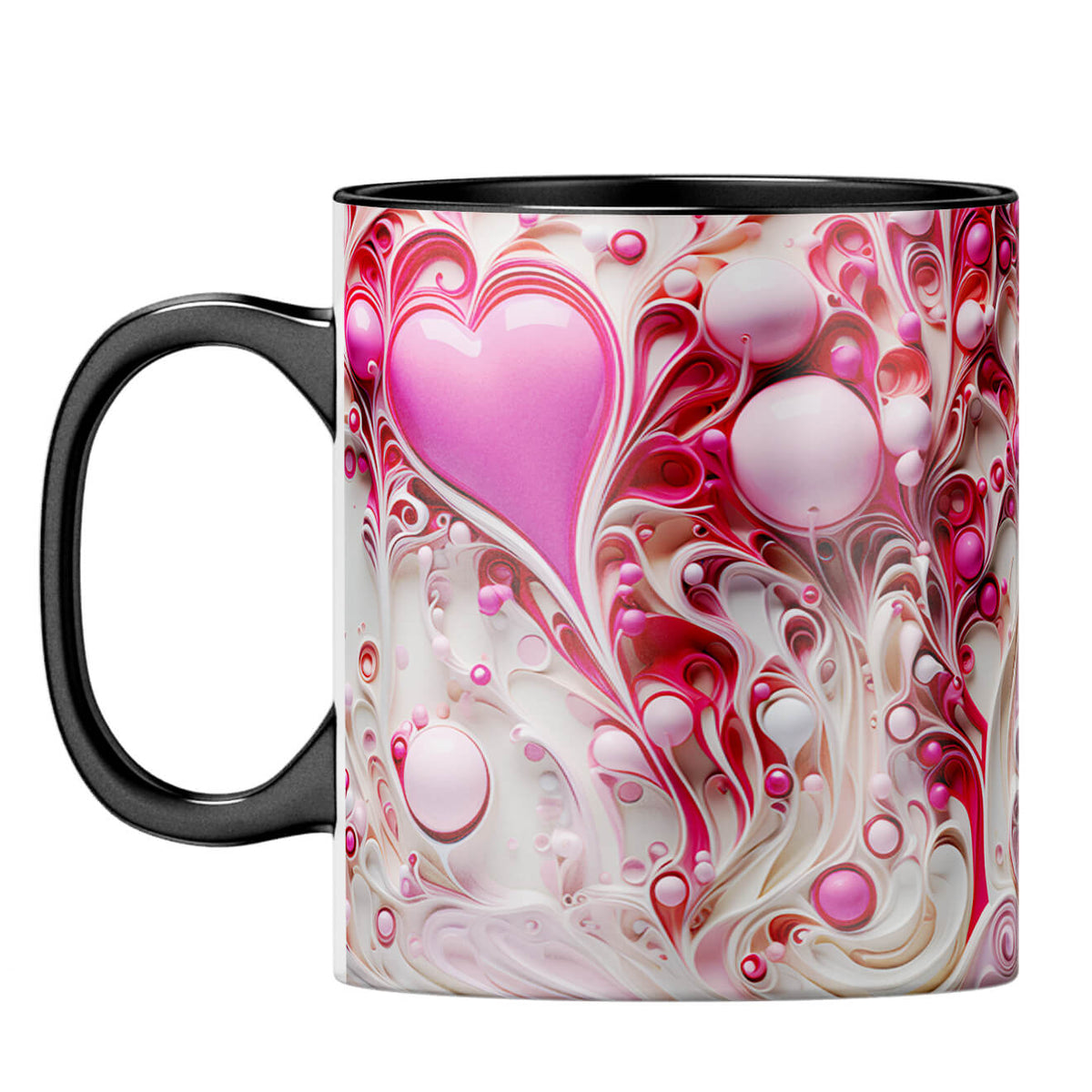 YuBingo Hearts Melting Affair Coffee Mug Black