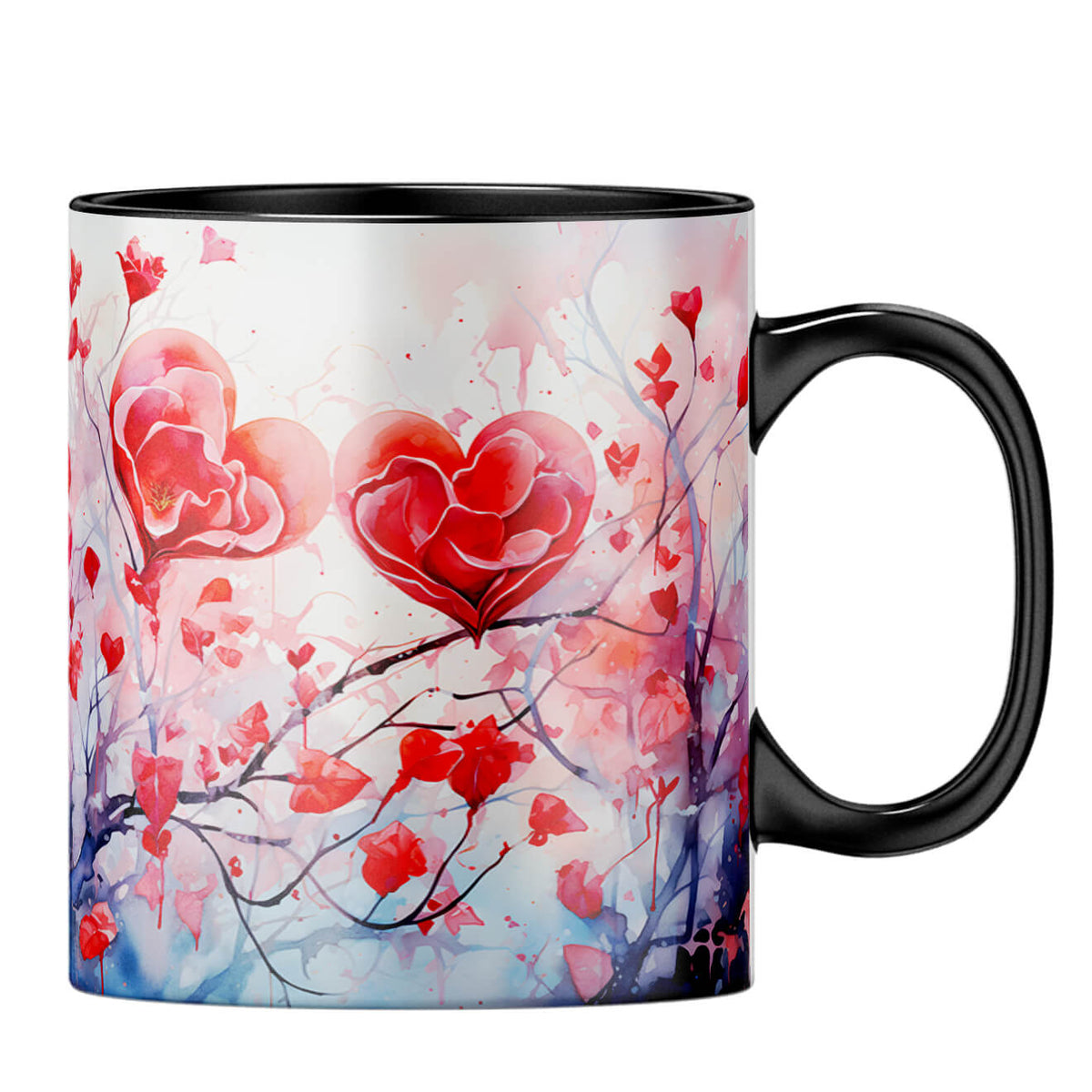 YuBingo Hearts on Tree Serenade Coffee MugB-Black
