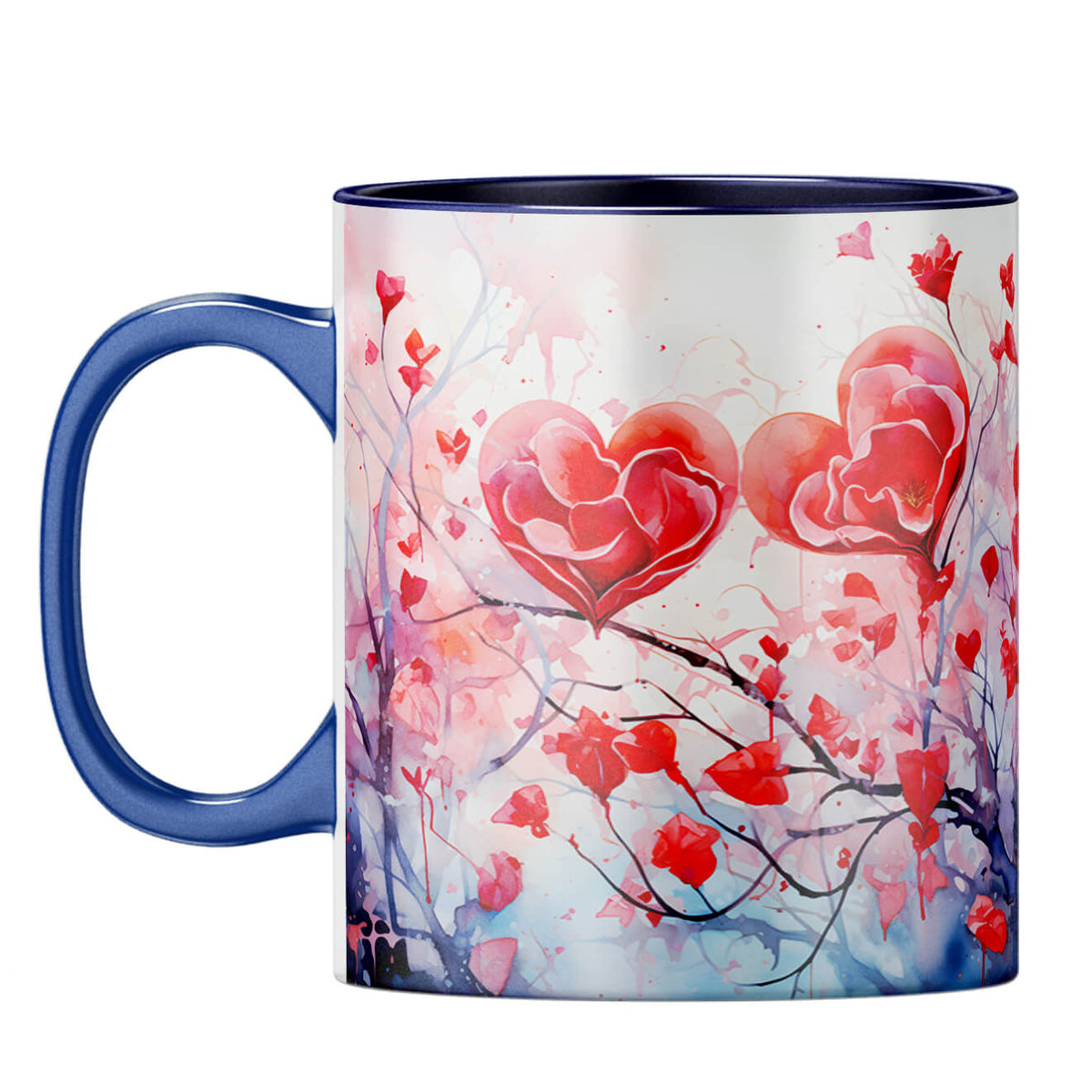 YuBingo Hearts on Tree Serenade Coffee Mug Dark Blue