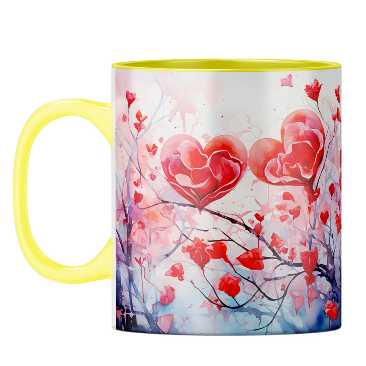 YuBingo Hearts on Tree Serenade Coffee Mug Yellow