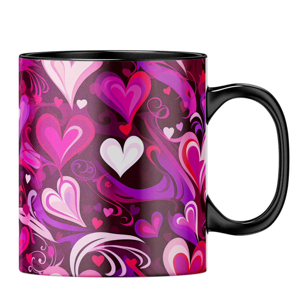 YuBingo Hearts Symphony Coffee MugB-Black
