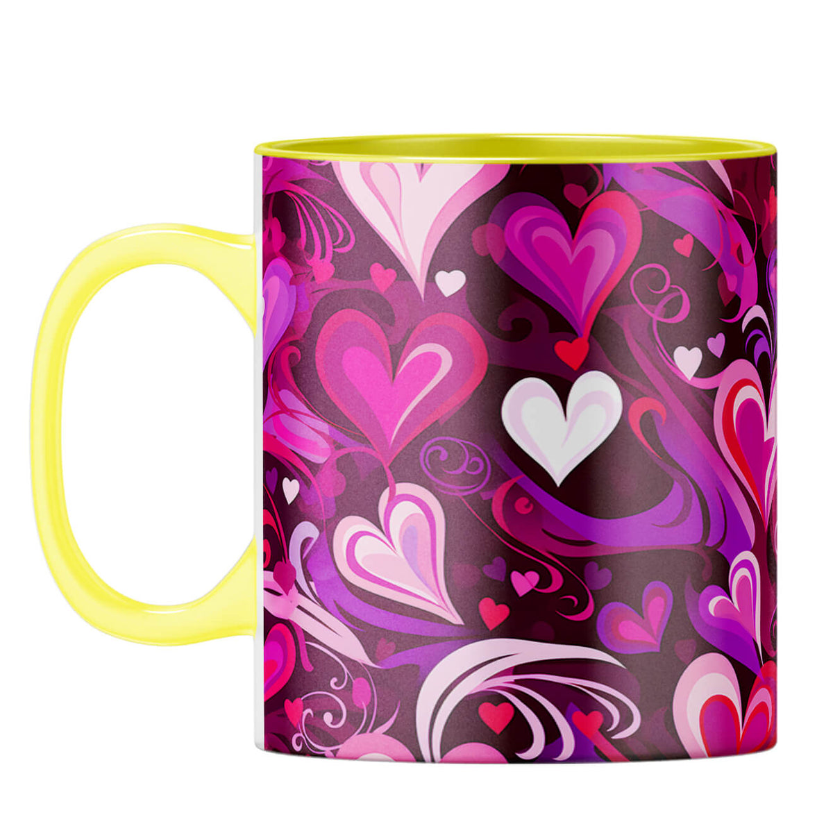 YuBingo Hearts Symphony Coffee Mug Yellow