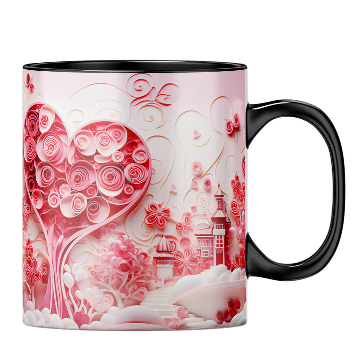 YuBingo Hearty Dreams Unleashed Coffee MugB-Black