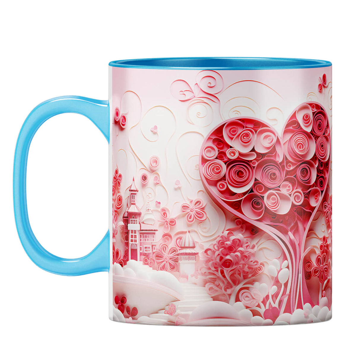 YuBingo Hearty Dreams Unleashed Coffee Mug Light Blue
