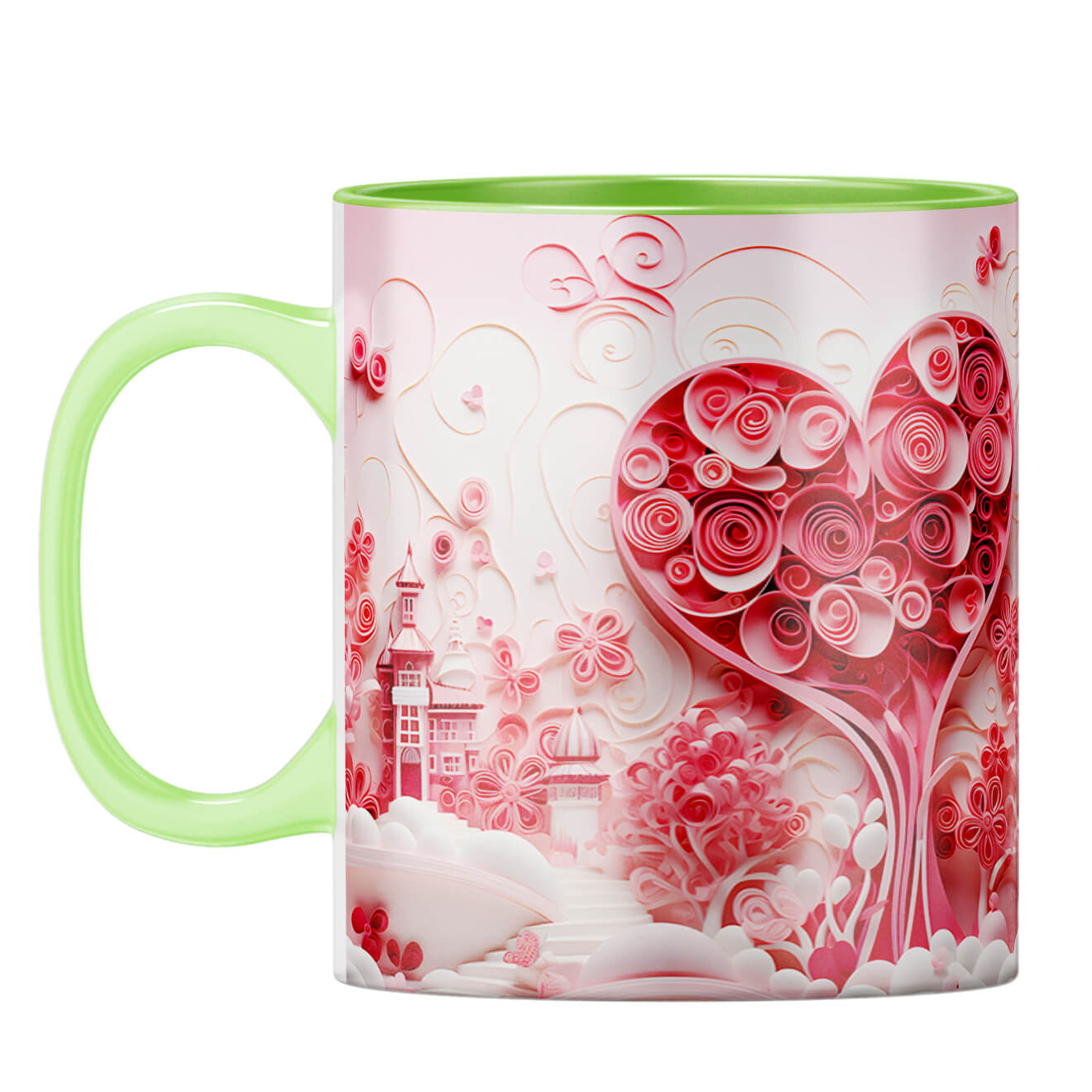 YuBingo Hearty Dreams Unleashed Coffee Mug Light Green