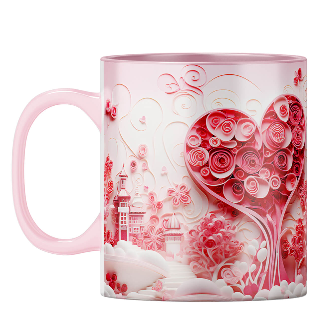 YuBingo Hearty Dreams Unleashed Coffee Mug Pink