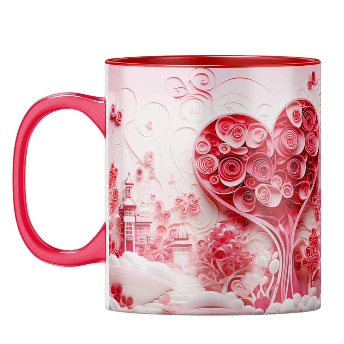 YuBingo Hearty Dreams Unleashed Coffee Mug Red