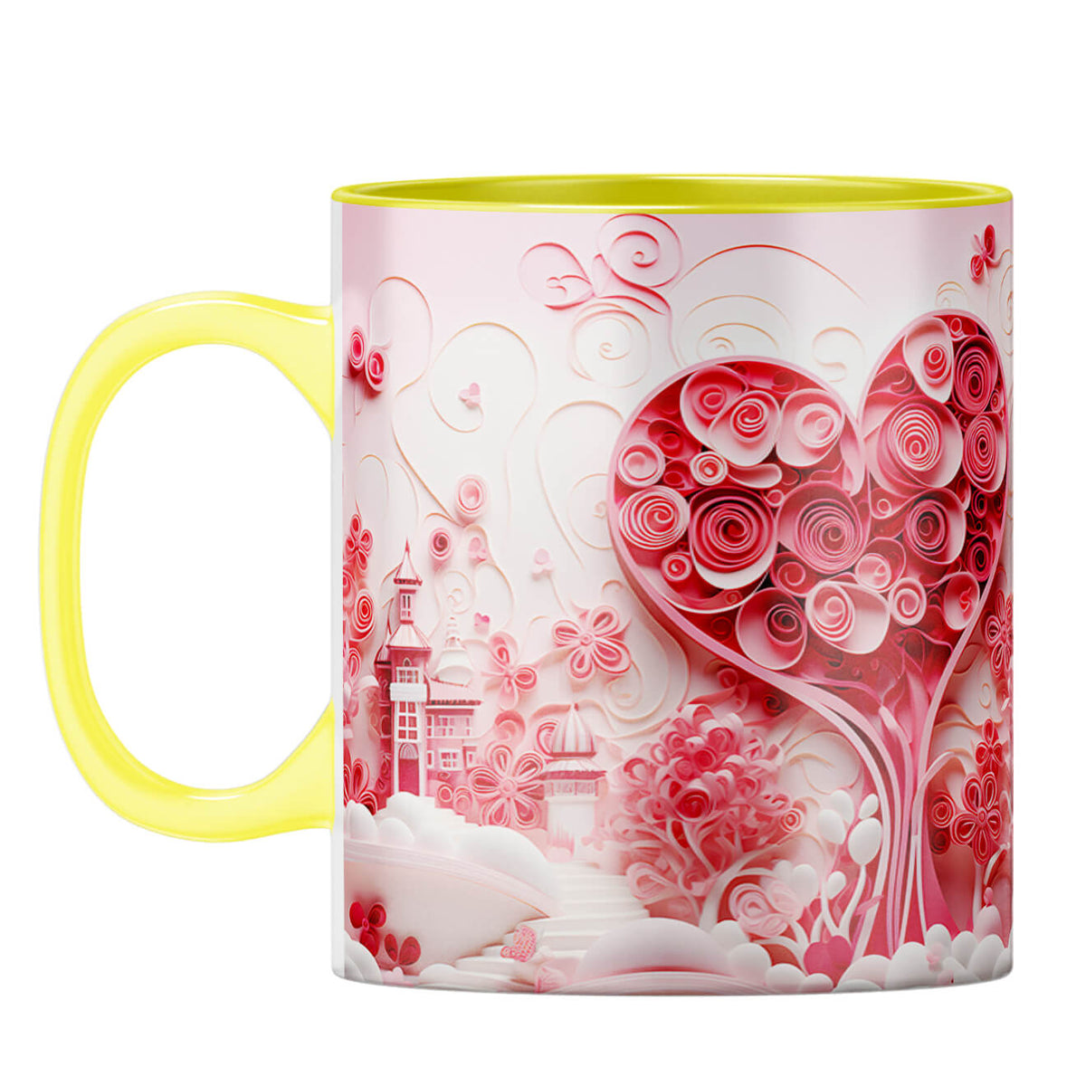 YuBingo Hearty Dreams Unleashed Coffee Mug Yellow