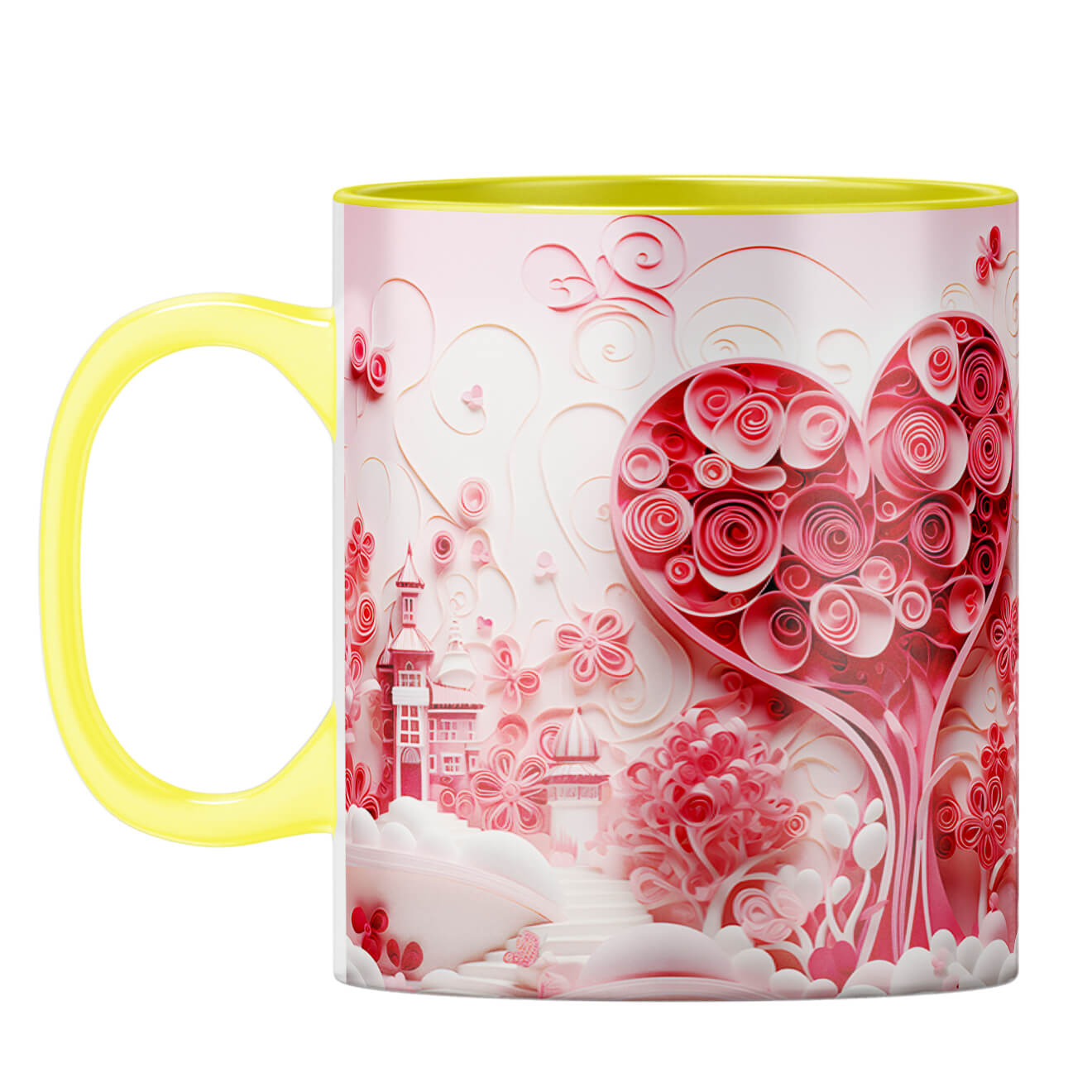 YuBingo Hearty Dreams Unleashed Coffee Mug Yellow