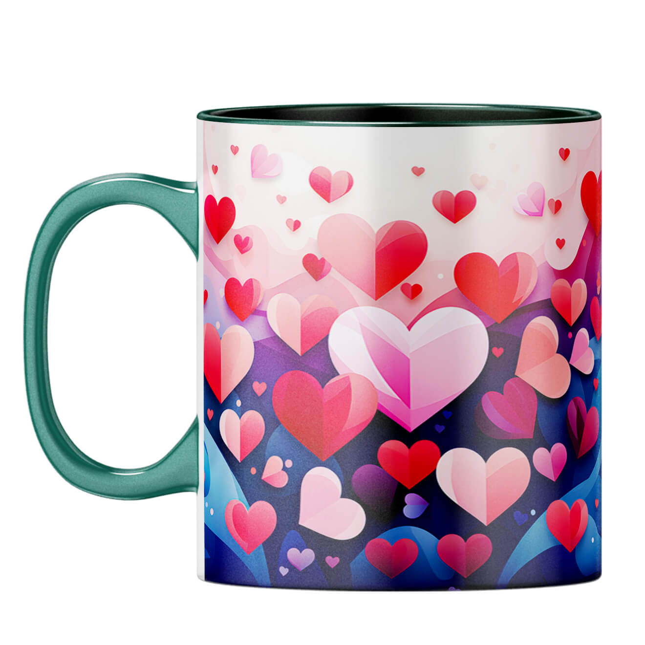 YuBingo Hearty Love Serenade Coffee Mug Dark Green