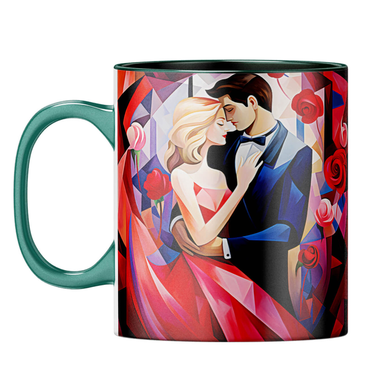 YuBingo Intimate Love Whispers Coffee Mug Dark Green