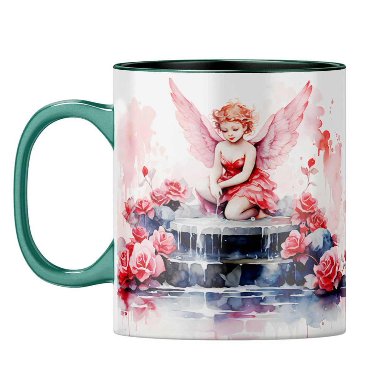 YuBingo Love Fairy Dreams Coffee Mug Dark Green