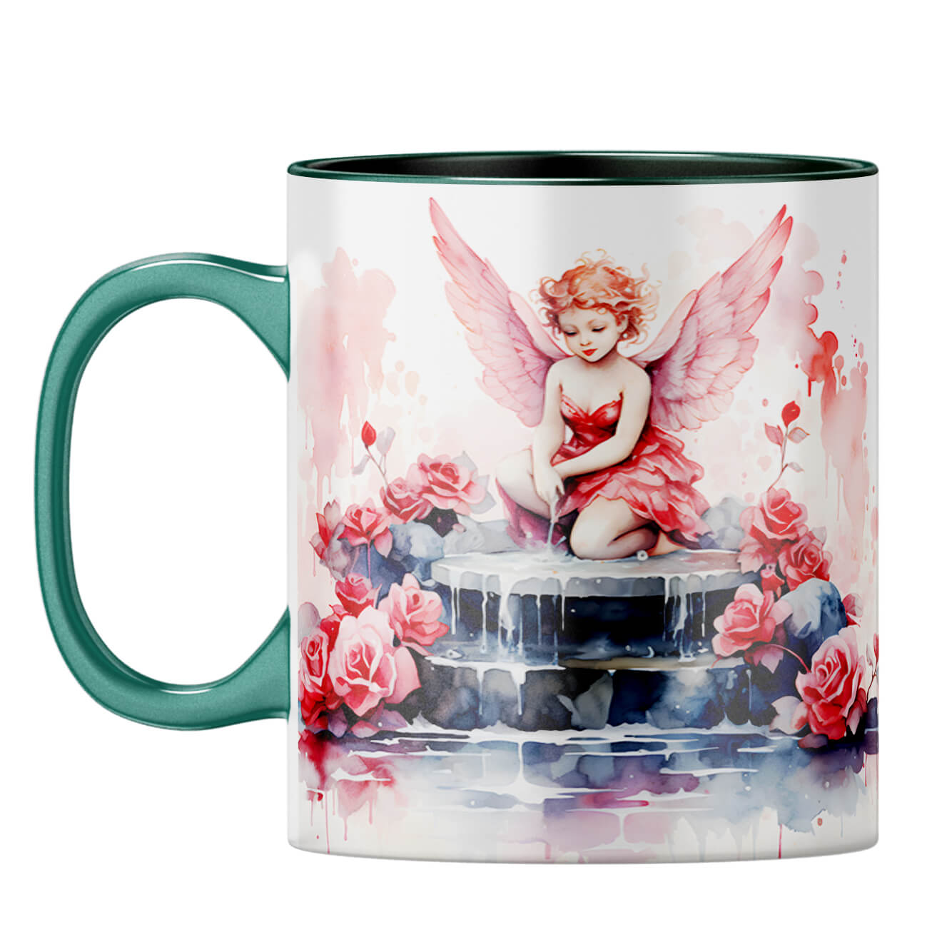 YuBingo Love Fairy Dreams Coffee Mug Dark Green