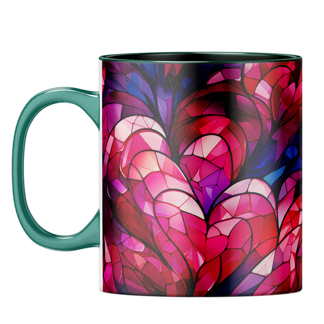 YuBingo Love Mosaic Dreams Coffee Mug Dark Green