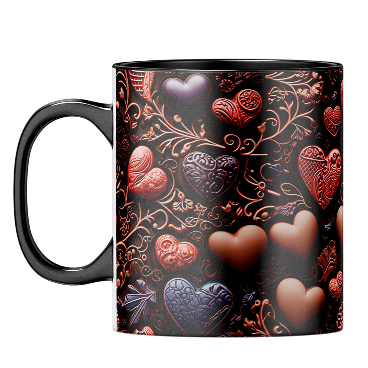 YuBingo Love with Chocolates Symphony Coffee Mug Black
