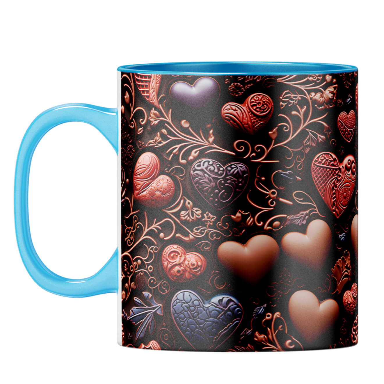 YuBingo Love with Chocolates Symphony Coffee Mug Light Blue