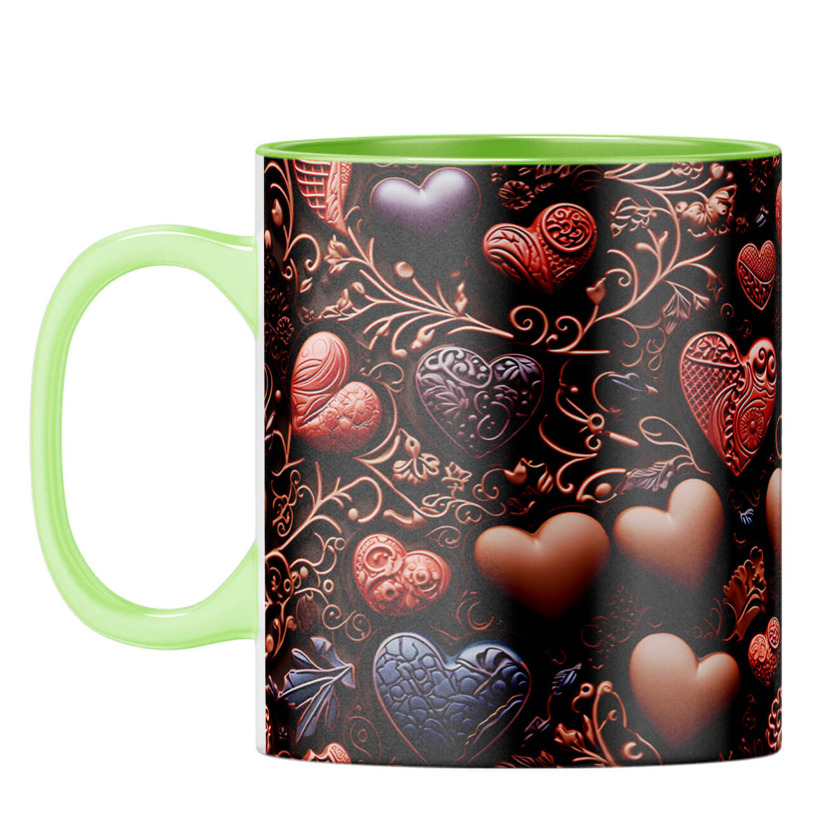 YuBingo Love with Chocolates Symphony Coffee Mug Light Green