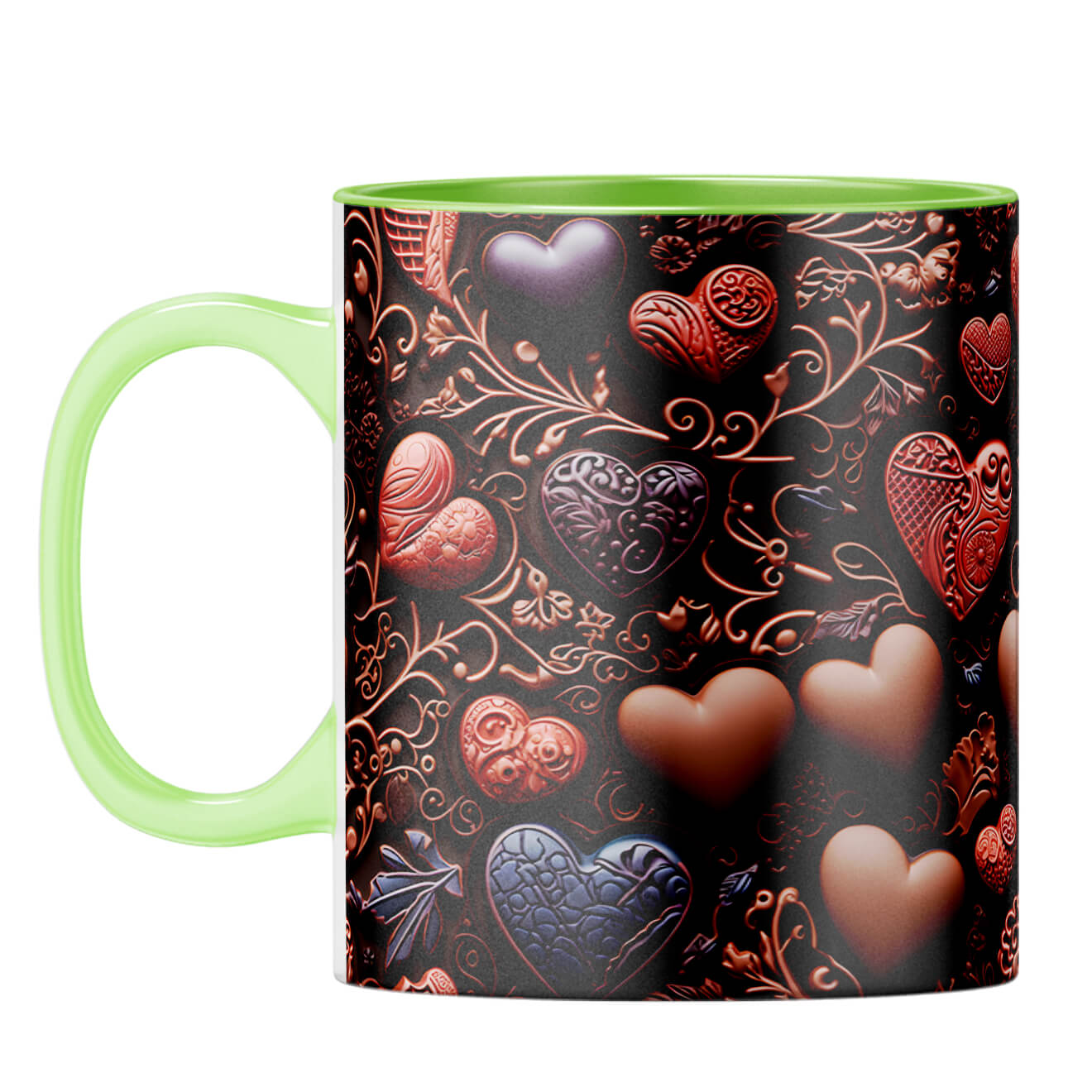 YuBingo Love with Chocolates Symphony Coffee Mug Light Green
