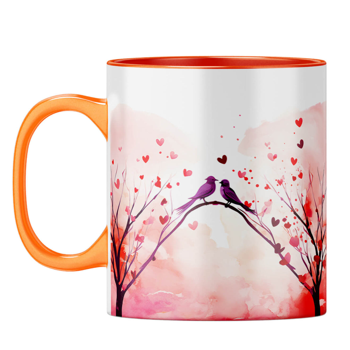 YuBingo Loving Birds Serenade Coffee Mug Orange
