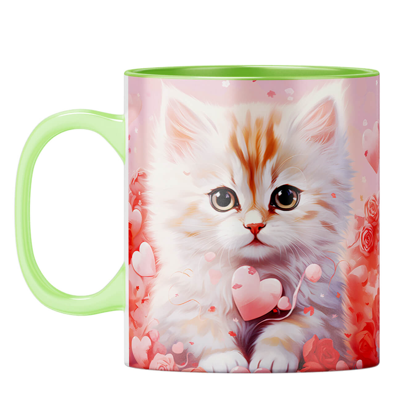 YuBingo Loving Cat Dreams Coffee Mug Light Green