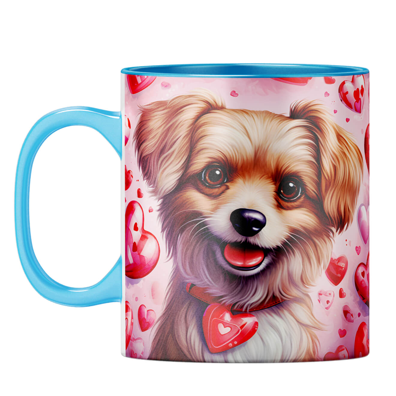 YuBingo Loving Dog Duo Coffee Mug Light Blue