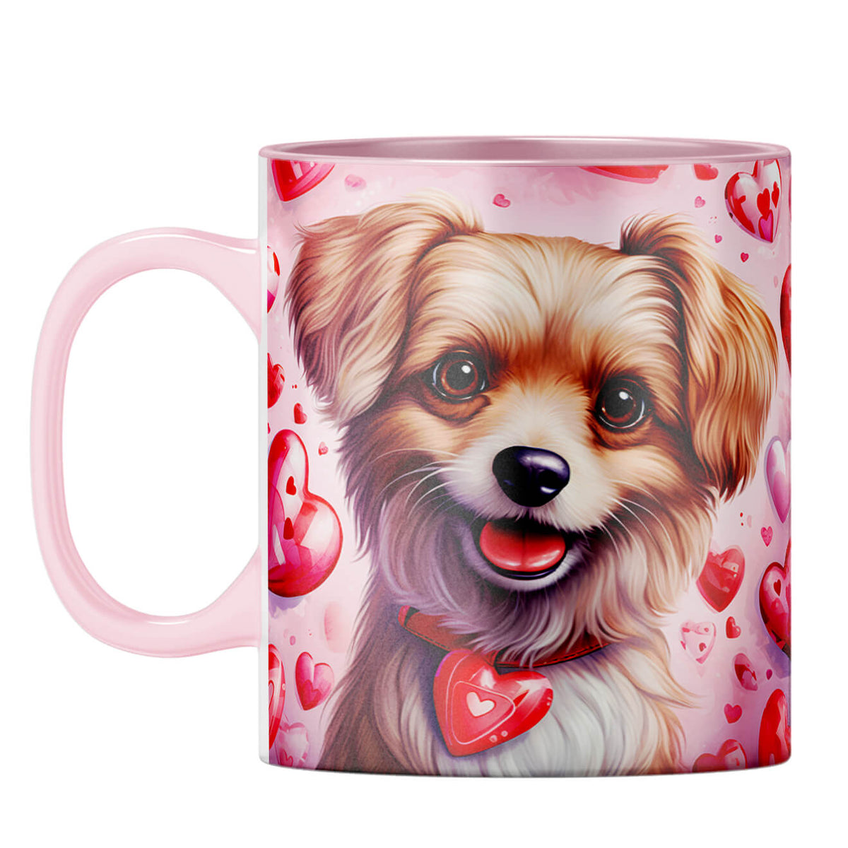 YuBingo Loving Dog Duo Coffee Mug Pink