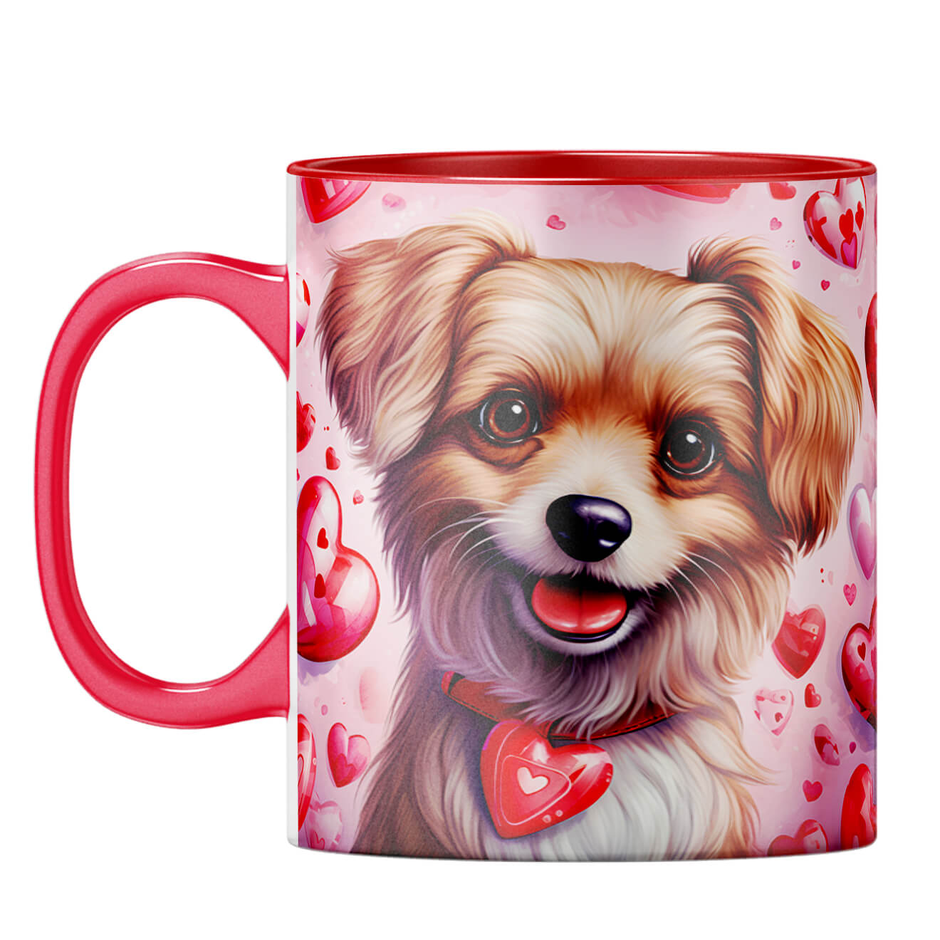 YuBingo Loving Dog Duo Coffee Mug Red