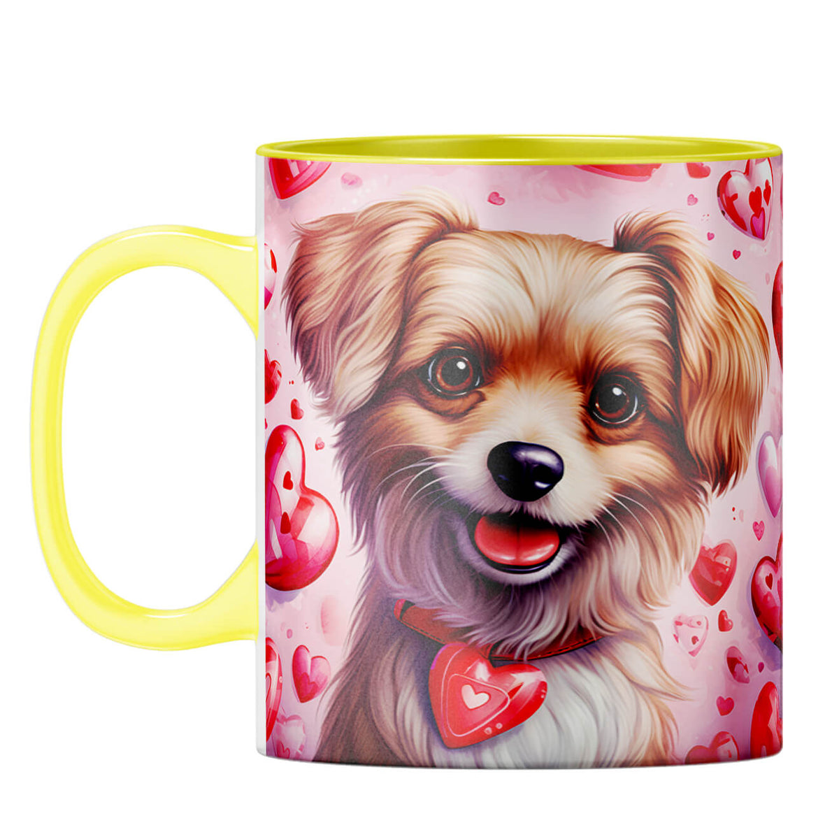 YuBingo Loving Dog Duo Coffee Mug Yellow