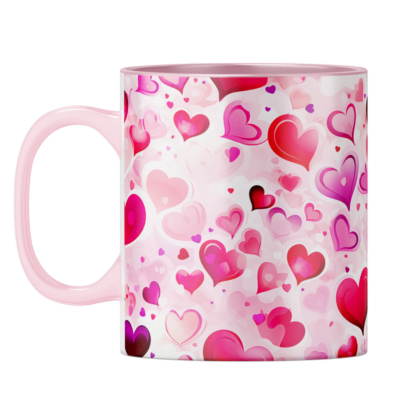 YuBingo Loving Hearts Duet Coffee Mug Pink