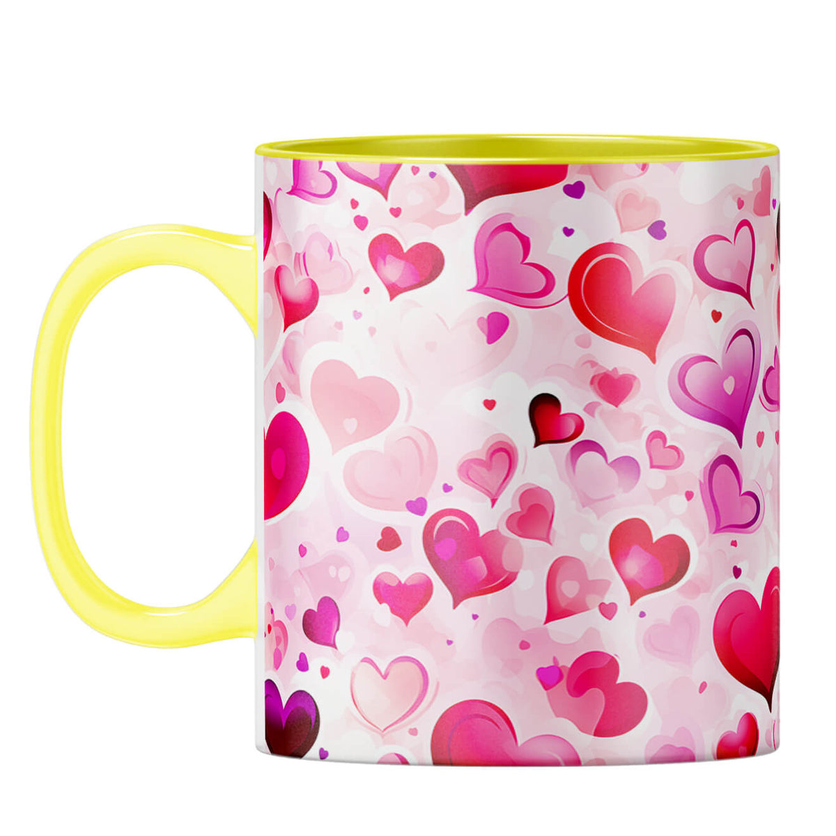 YuBingo Loving Hearts Duet Coffee Mug Yellow