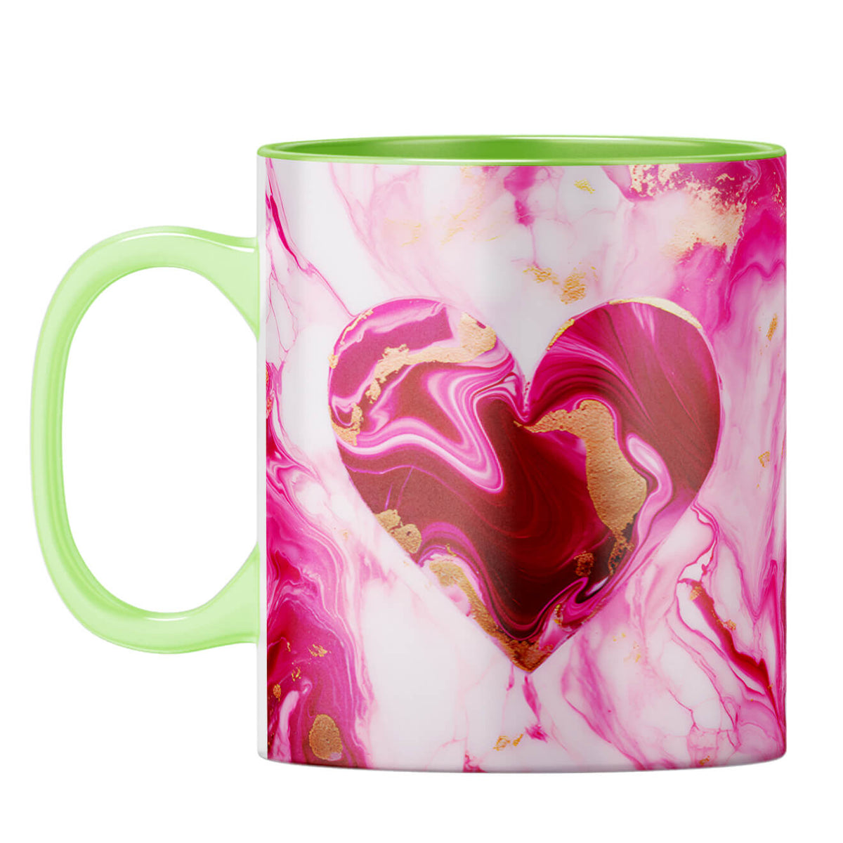 YuBingo Marble Heart Melody Coffee Mug Light Green