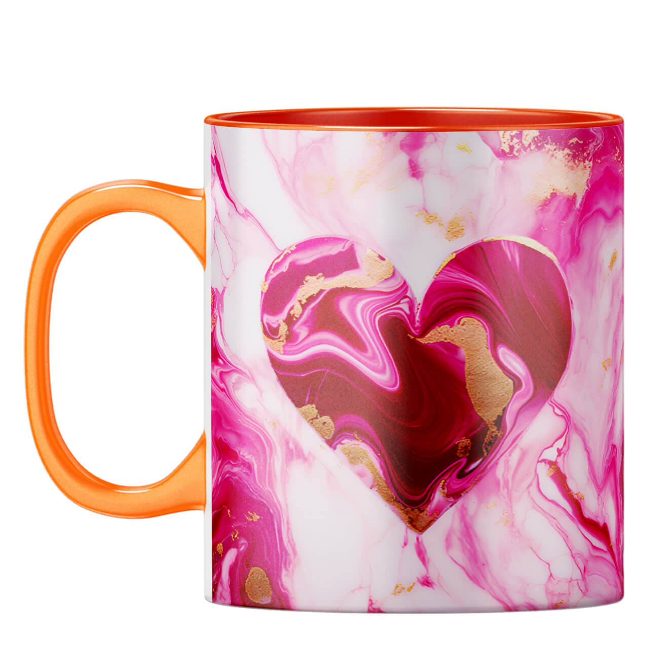 YuBingo Marble Heart Melody Coffee Mug Orange