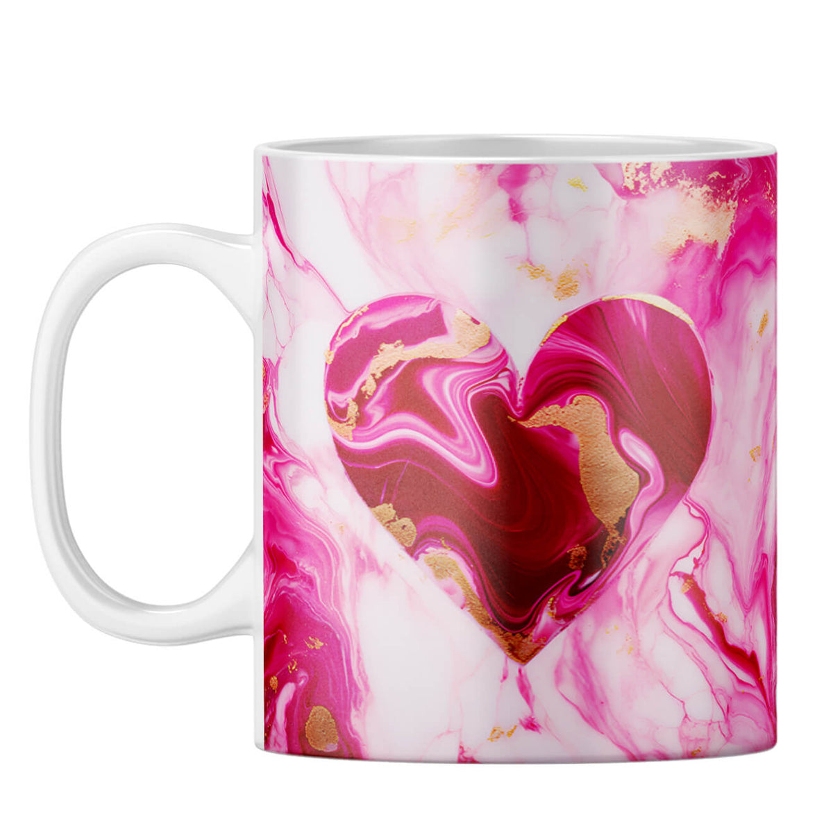 YuBingo Marble Heart Melody Coffee Mug White