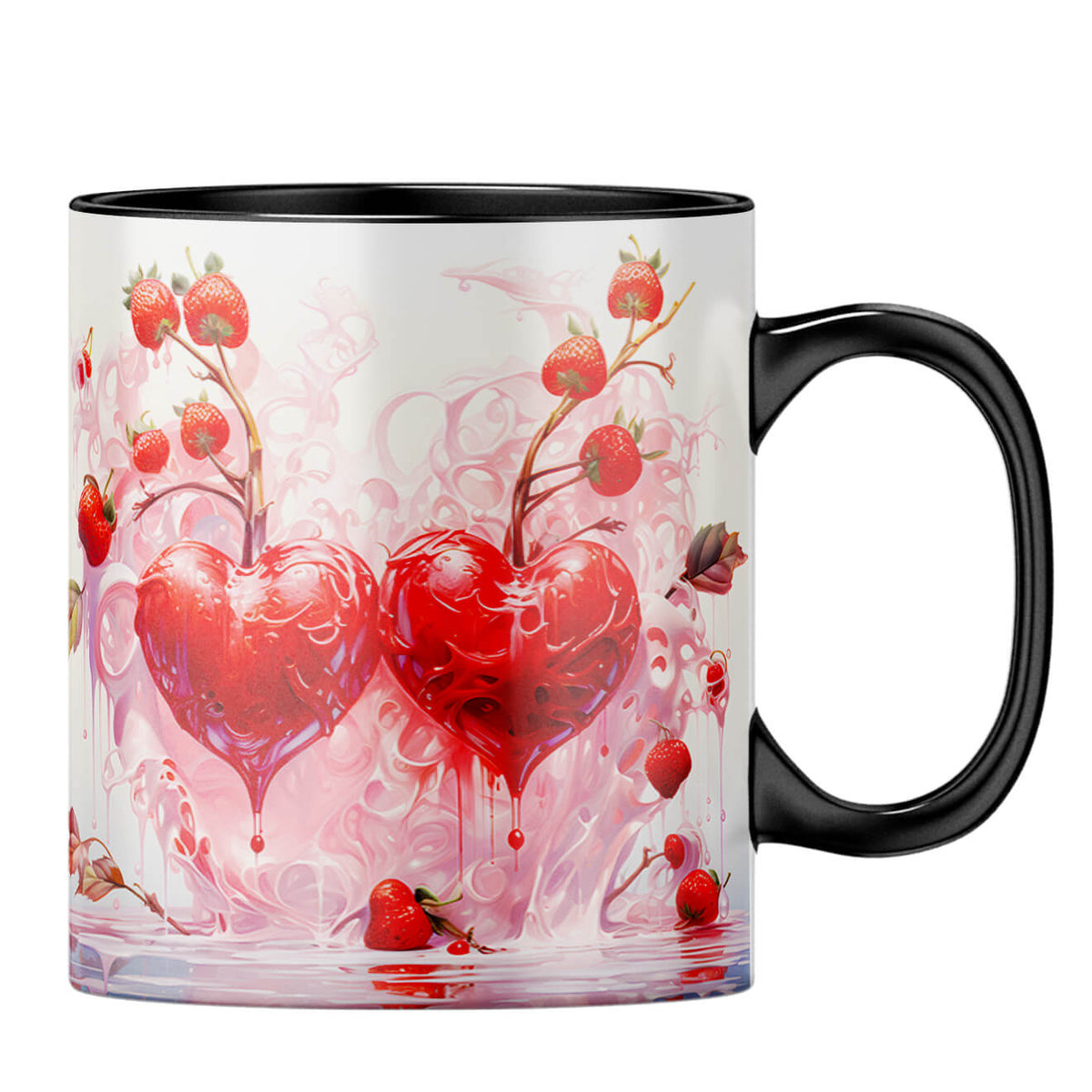 YuBingo Molten Hearts Melody Coffee MugB-Black