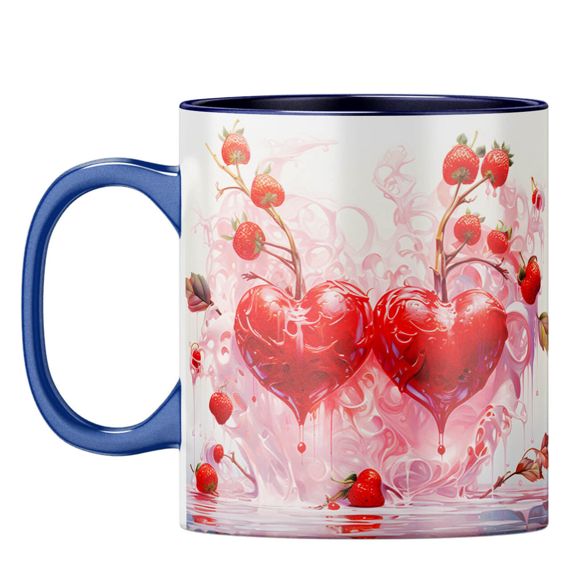 YuBingo Molten Hearts Melody Coffee Mug Dark Blue
