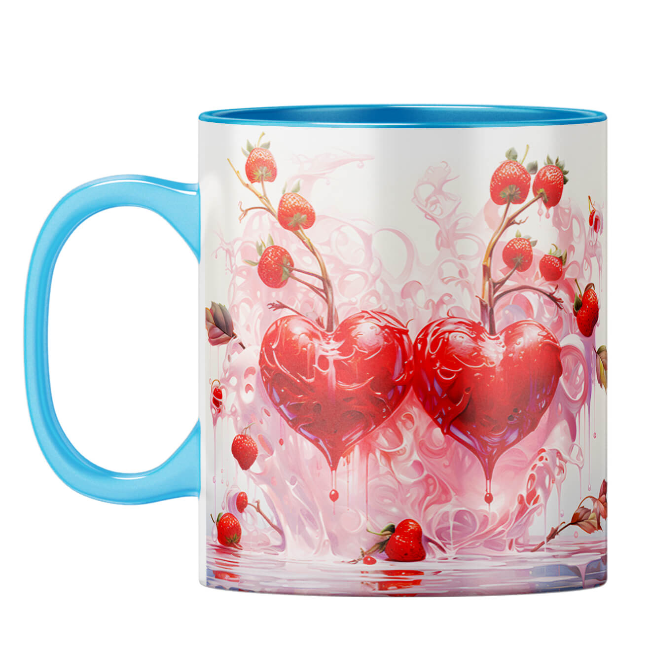 YuBingo Molten Hearts Melody Coffee Mug Light Blue