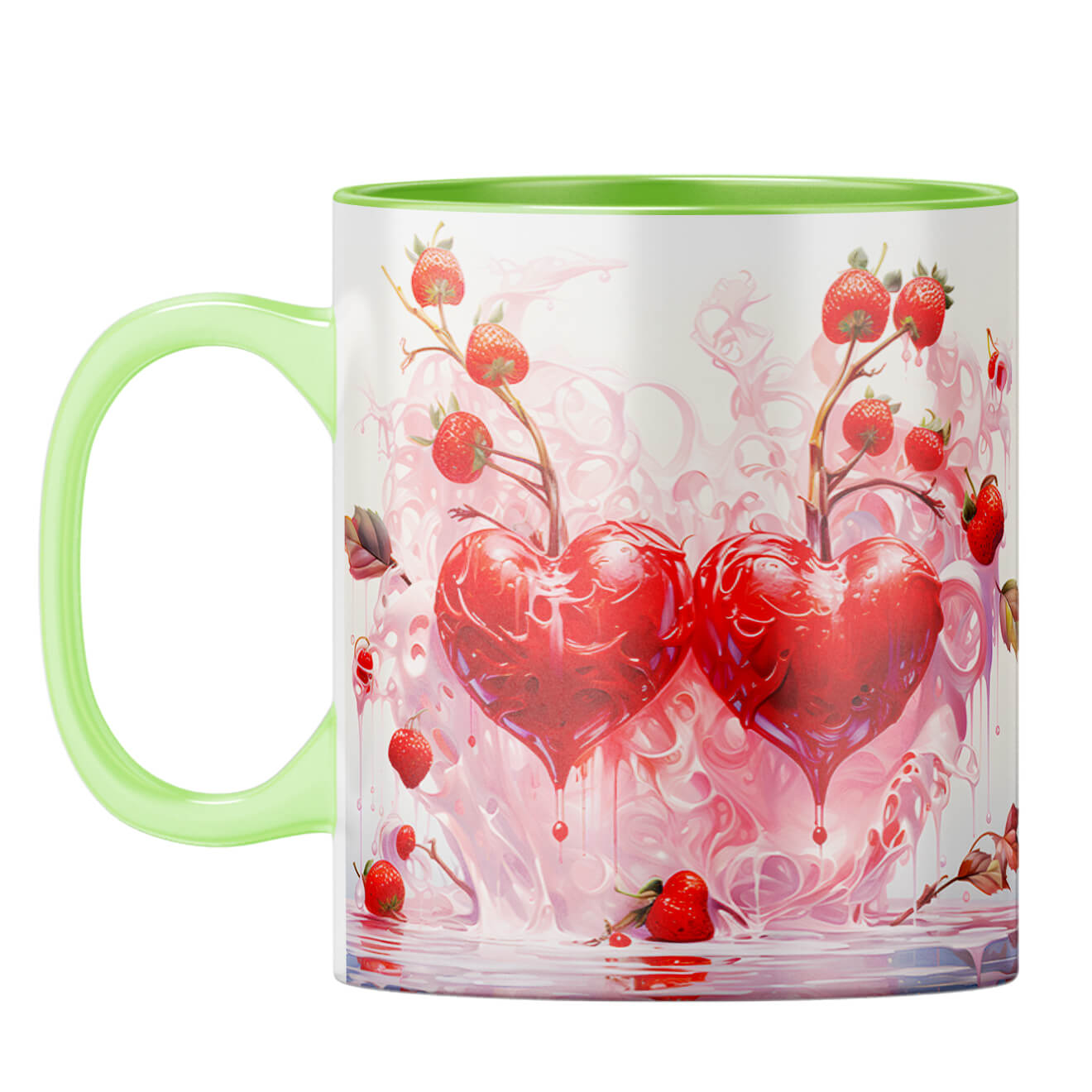 YuBingo Molten Hearts Melody Coffee Mug Light Green
